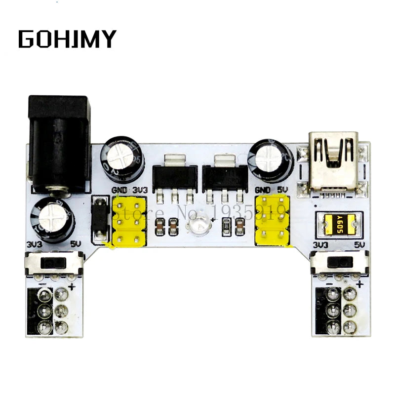 3.3V/5V MB102 Breadboard power module+MB-102 830 points Prototype Bread board for arduino kit +65 jumper wires wholesale GOHJMY