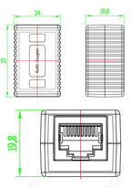1/50Pcs RJ45 Coupler Ethernet Extender 1000Mbps LAN Connector Cat6/Cat5e Ethernet Cable Extender Adapter Female to Female