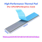 17W/MK OEM Thermal Pad 0.75/1.25/1.75MM 120*20 GPU CPU Heatsink Cooling Conductive Silicone Pad High Quality Original Authentic
