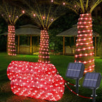 1pack Solar Rope Lights Solar LED Light Path Outdoor Garden Solar String Lights Waterproof Outdoor Lighting Strips 8 Light Modes