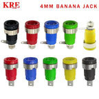 20PCS 4mm Banana Socket Connector 32A Insulated Female Jack 5 Colors Panel Mount Connector for Electrical Connection