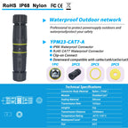 RJ45 Connectors Tool Free CAT6A, CAT7 Field Termination Plug Shielded RJ45 Modular Plugs for 2000MHz 40G