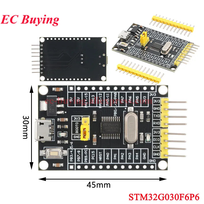 2Pcs/1pc STM32G030F6P6 STM32G030 Development Board G030 MCU M0 Core STM32 G030F6P6 ARM Mini System Learning Module STM32G030F6
