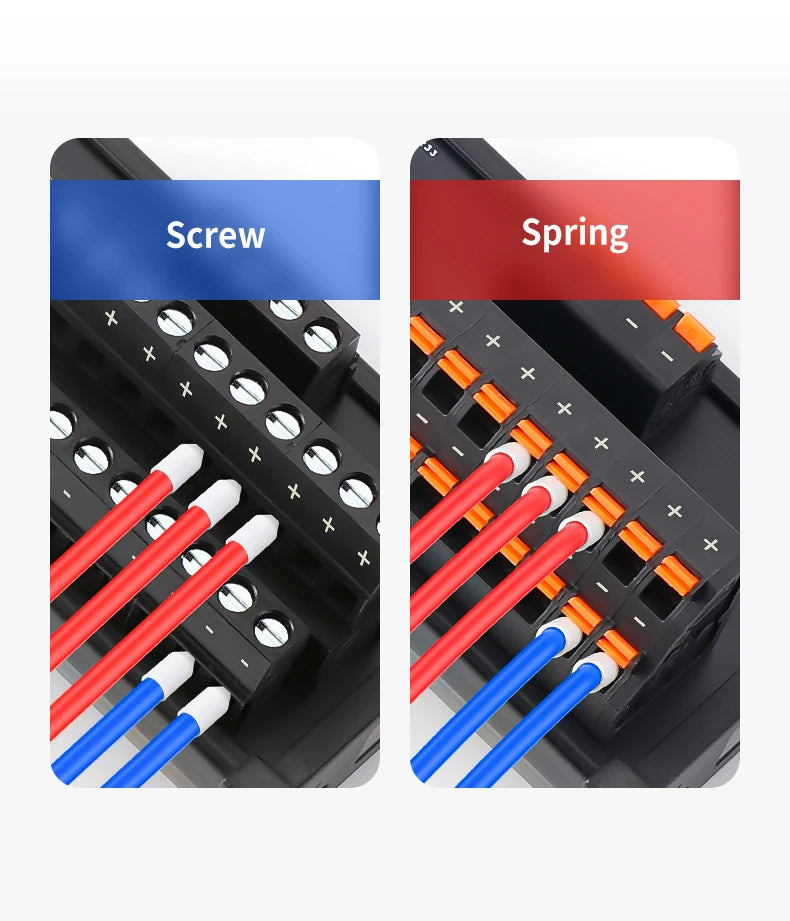 ENMG Spring Terminals Save Wiring Split Terminal Block ECTB 10A Power Splitter PLC Terminal Block One to One 10~64