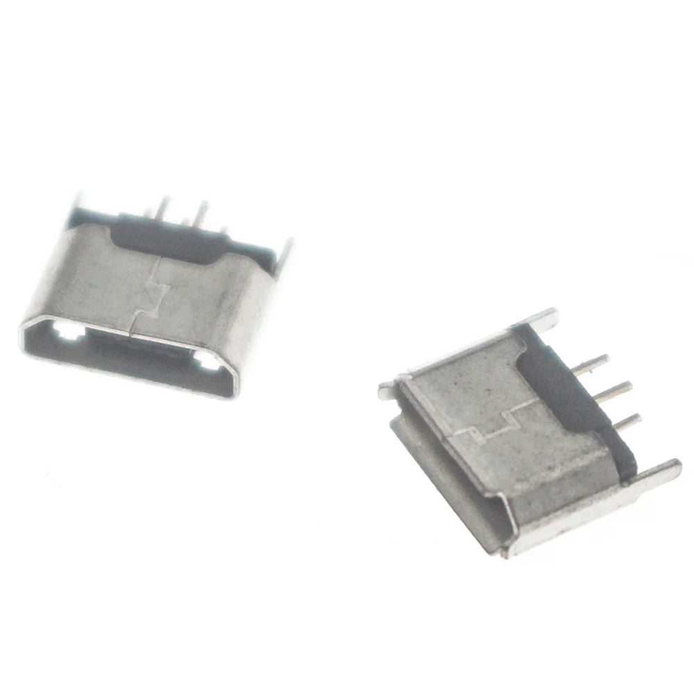 50pcs/100pcs Vertical MICRO Usb 5pin female socket seat jack Direct plug in Usb connector charging port sock power plug diy