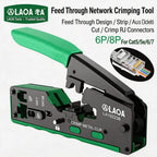 LAOA Network Crimping Tool Ethernet Cable Crimper Pliers for RJ45 RJ11 Connector Professional Wire Stripper Cutter Crimper