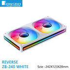 Jonsbo ZB-120/240/360 ARGB Computer case fan,4 sides Infinity Mirror lighting effect/28MM thickness integrated cooling fan