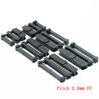 10PCS FC 6Pin/8/10Pin/14/16Pin/20/26/30/34/40/50Pin 2.0mm Pitch Female IDC Socket Connector Ribbon Cable DC3 Header Male Socket