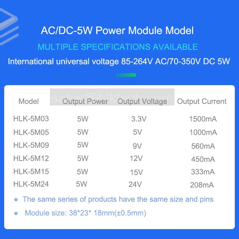 Hi-Link HLK-5M05 10pcs/lot HLK-5M12 AC-DC 220V to 5V 3.3V 12V 5V 700mA Power Supply Module AC DC Step Down Buck Module
