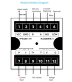 High Precision Isolated Dual Display DC Voltmeter Ammeter Panel Meter, uA Level Detection Threshold Alarm, RS485 Modbus RTU LED