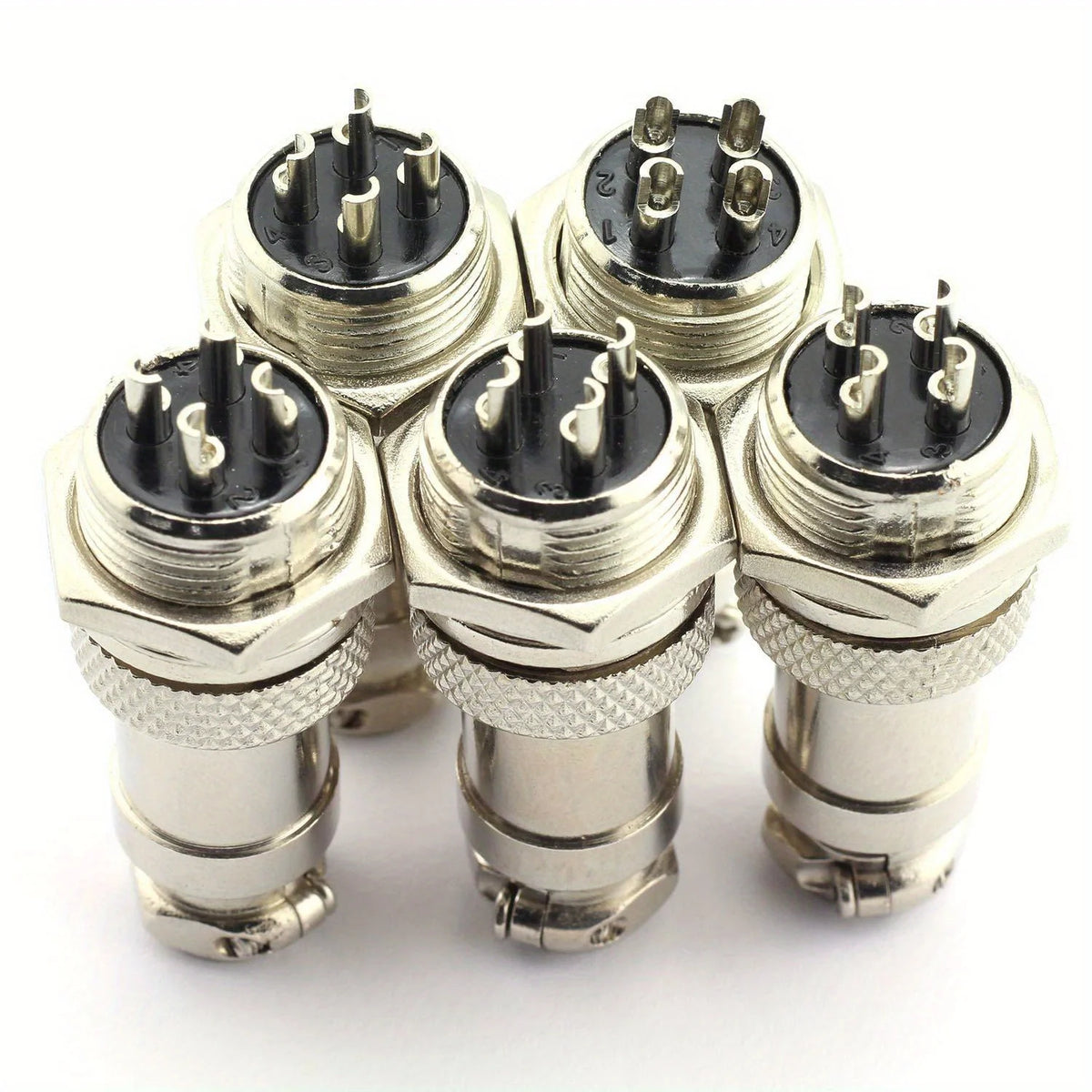 5 Sets  GX16 4  Pin Docking Aviation Plug Socket Waterproof Circular Connector