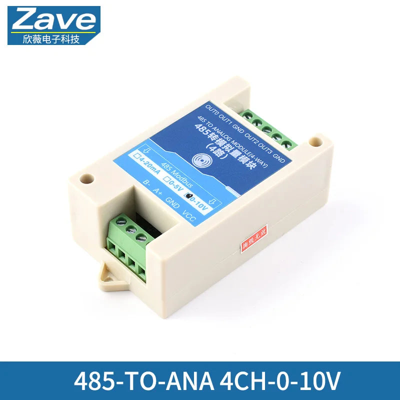 Analog Acquisition Module 4-20mA 0-5V 10V to RS485 Transmitter Modbus Wide Voltage High Precision AD