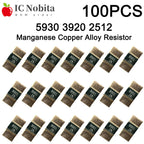 100PCS 5930 3920 2512 1% SMD Alloy Resistor Chip Current Sense Shunt Resistors Manganese Copper Sampling Resistor 1mR 0.5mR