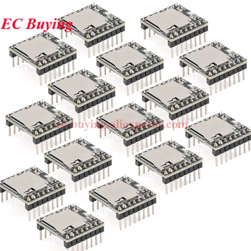 1-20Pcs DFPlayer Mini MP3 Player Module 16P TF Card U Disk MP3 DF Player Audio Voice Module Board IO/Serial Port/AD For Arduino