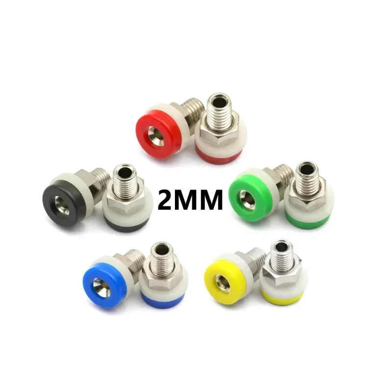 40pcs Brass 2mm Banana Socket Jack for 2mm Banana Plug Test Connector 5 Colors