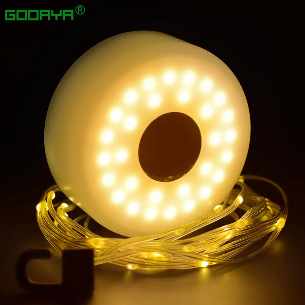 LED Camping Lamp Strip Atmosphere 10M Length Waterproof Recyclable Light Belt Outdoor Garden Decoration Lamp for Tent Room