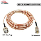 1Pcs FME to BNC Female Waterproof Connector RG-316 Cable Q9 BNC to FME Adapter RF Coaxial Cable Antenna Extension Jumper Pigtail