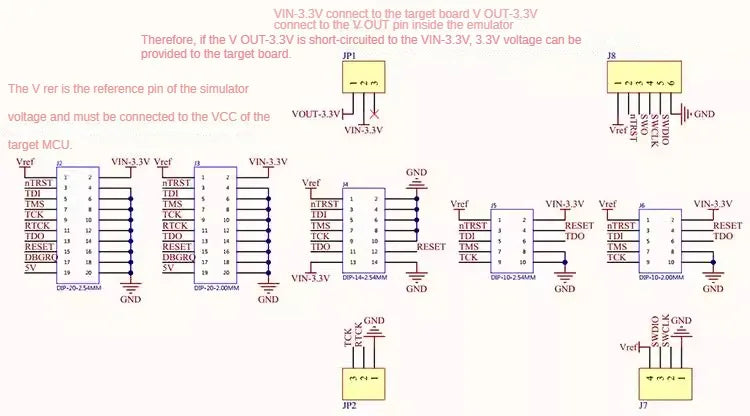 JLINK V8 V9 Simulator Downloader STM32 Singlechip  J-Link 1.8V-3.3V-5V Gold Sinking Process