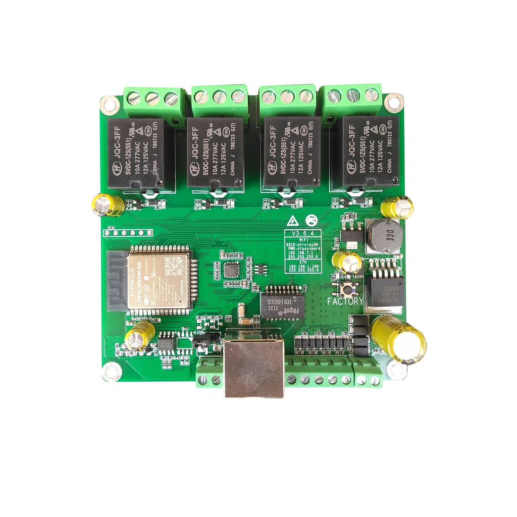 DTWONDER Smart WiFi Switch ESP32 Ethernet Relay Board Domoticz Home Assistant OpenHAB RS485 TCP UDP 4 Channel Timer IP Watchdog