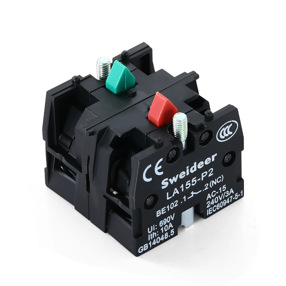 22mm XB2-ED21 XB2-ED33 XB2-ED25 Self-locking/Latching Knob Switch 10A/600V 2 Position 3 Position Select Button Switch
