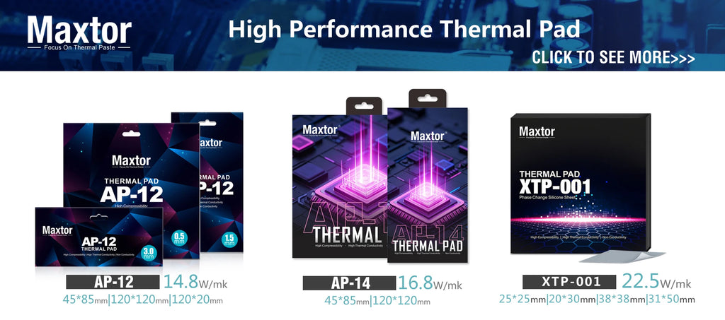Maxtor 11.2W/mk Thermal Paste High Performance Thermal Conductive Grease for Intel Processor PC CPU GPU PS4 Computer Cooling