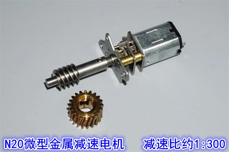 3v 6v DC N20 Mini Micro Metal Gear Motor 3mm Shaft Worm Gear Reduction Motor Model Aircraft Folding Landing