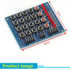 4X4 Matrix Keyboard For Arduino Array Module 16 Key Push Buttons Tastatur Switch Keypad Panel 4*4 Tasten 8LEDs Accessory DIY Kit