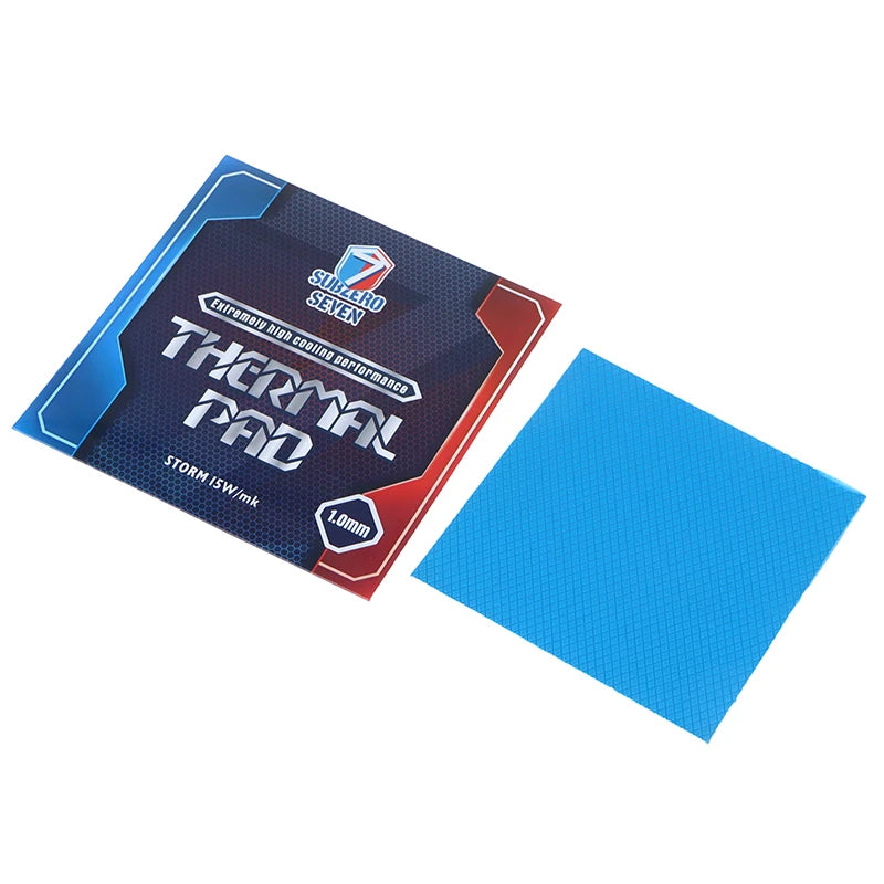 SubZero Seven-Thermal Pad 15W/mk Silicone Heat Dissipation Pad (0.5mm/1.0mm/1.5mm/2.0mm/2.5mm/3mm) for Electronics Cooling