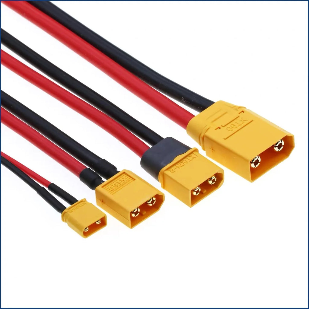 XT30U XT60U XT60H XT90 Plug Connector Male / Female with 18/16/14/12/10 AWG Cable Dual Extension Battery for RC Battery Cable