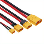 XT30U XT60U XT60H XT90 Plug Connector Male / Female with 18/16/14/12/10 AWG Cable Dual Extension Battery for RC Battery Cable