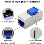 CAT7 CAT6A Cat6/5e Keystone Jack Coupler 10Gbps High-Speed Shielded Ethernet Coupler RJ45 Female To Female Keystone Jack Insert