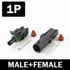 5/20Sets 2.5mm 1/2/3/4/6Pin Waterproof Electrical Connector Male Female Plug Delphi Injector Socket 12010975 For GM Motorcycle