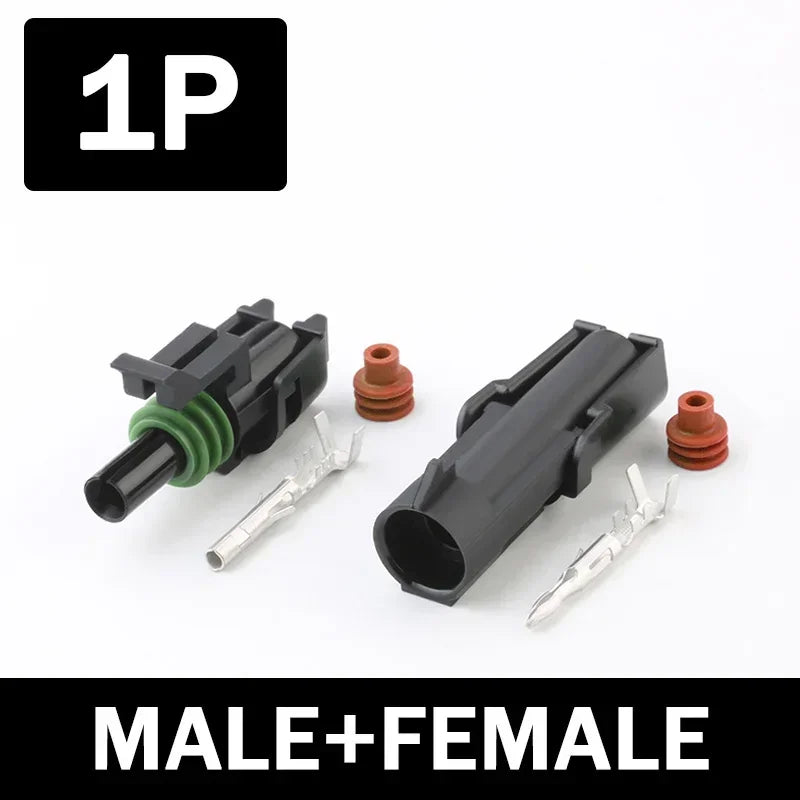 5/20Sets 2.5mm 1/2/3/4/6Pin Waterproof Electrical Connector Male Female Plug Delphi Injector Socket 12010975 For GM Motorcycle