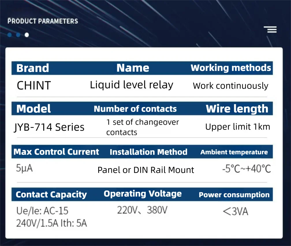 CHINT Liquid Level Relay JYB-714/714B/714C AC220/380V Water Level Controller with PUMP/DRAIN/RUN LED Panel and DIN Rail Mount