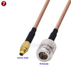 RG316 Cable 4Hole Flange L16 N Female to MMCX / MCX Male 90° right angleConnector Extension Pigtai Low Loss 50ohm Fast Delivery