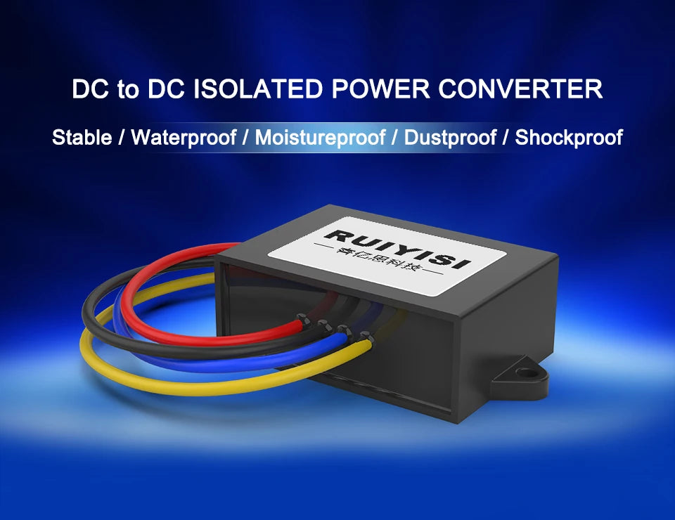 RUIYISI DC-DC Isolated Power Converter 24V 36V 48V 60V 72V 80V 90V 120V 130V 12V to 12V Step-Down Module Transformer