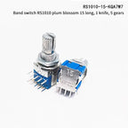 2 Piece RS1010 Band Rotary Switch 1 Pole 2 3 4 5 6 Position 2 Pole 2 3 4 Option for Lab Prototyping and Audio Control