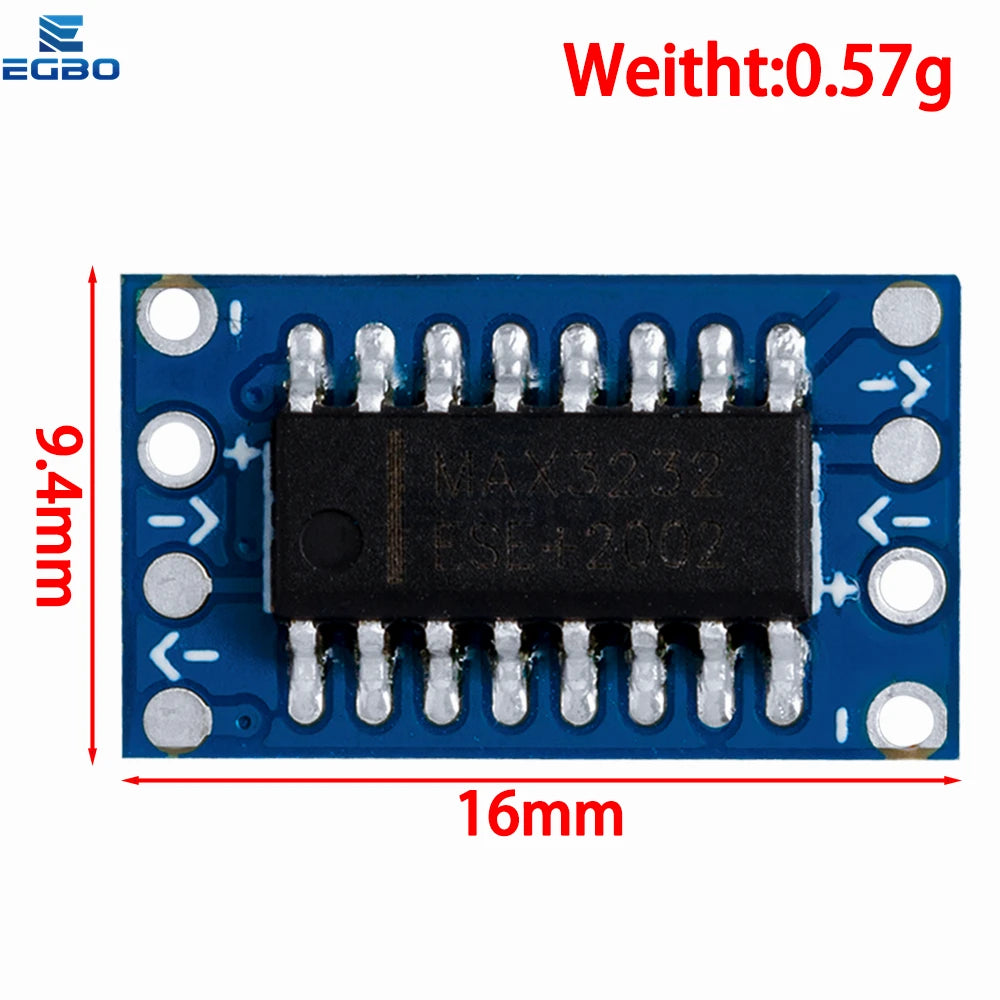 1-10PCS MAX3232 RS232 to TTL Converter Module Industrial Level Shifter Board for Arduino MCU Dropshipping EGBO