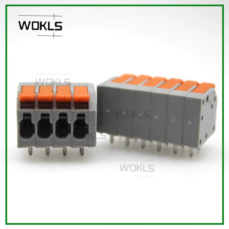 50Pcs/100PCS PCB terminal block DA803 2601 1.5 mm² spacing 3.5 mm pitch gray 2601-1102 3 4 5 6