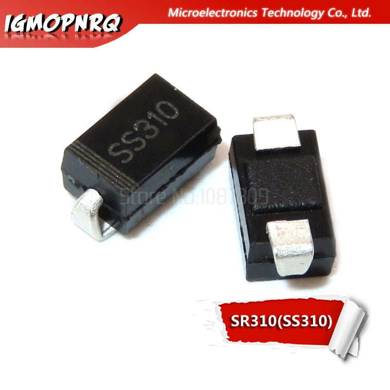 100PCS 1N5819 SS14 1N5822 SS34 SR160 SS16 1N5817 SS12 SR1100 SS110 SR360 SS36 SR240 SS24 SR2100 SS210 SS310 SMA Rectifier diode