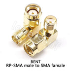 1/5/10/100PCS All Brass 1PC SMA To SMA Male Female Gold Plated RP SMA Male RP-SMA Female Connector RF Adapter Straight Bent L/T