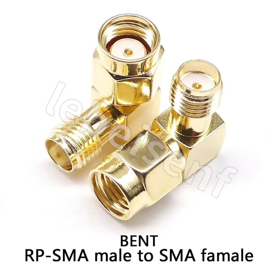 1/5/10/100PCS All Brass 1PC SMA To SMA Male Female Gold Plated RP SMA Male RP-SMA Female Connector RF Adapter Straight Bent L/T