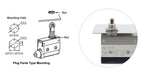 YIDI Waterproof Micro Limit Switch 10A 250V Roller Lever Arm AZ-7312 AZ-7311 AZ-7121 Horizontal Type