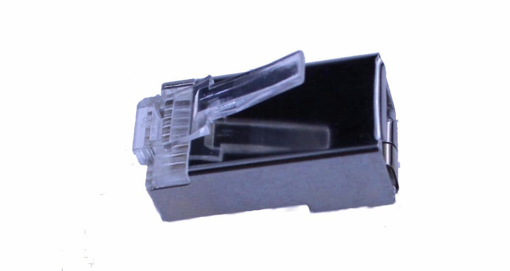 100PCS/LOT Metal Shield RJ45 8P8C Modular Plug Connector for CAT5 CAT5E CAT6 CAT6A Network Cable Adapter
