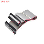 2pcs 2.54mm Pitch Fc-6/8/10/14/16/20/40/50 Pin 30cm Jtag Isp Download Cable Gray Flat Ribbon Data Cable For Dc3 Idc Box Header