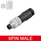 M8 Sensor Connector Screw Connection Metal A Code 3pin/4pin Non-welding 5pin 6pin 8pin Weld IP68 Straight Waterproof Connectors