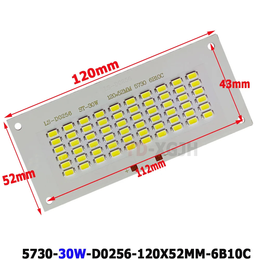 SMD5730 LED Chip PCB Light Source Long Aluminum Lamp Plate 20W 30W 50W100W Watt Diy Floodlight Outdoor Retrofit Lamp Board Acces