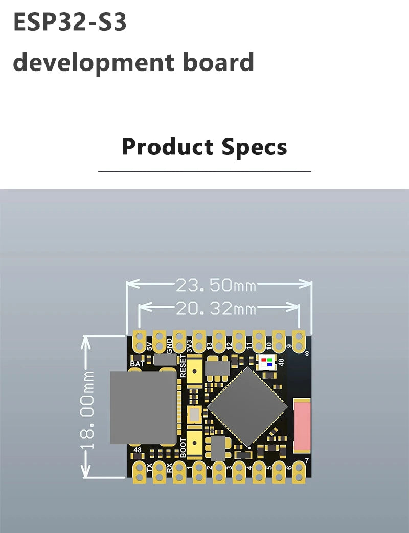ESP32-S3 SuperMini Development Board Type-C USB Onboard Wi-Fi Bluetooth Dual Mode Full IO Pinout Low Power Microcontroller Board