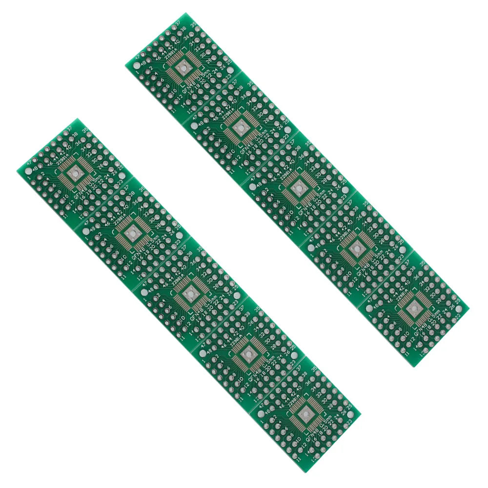 10PCS HTQFP QFN48 PCB Board To DIP48 QFN44 0.5mm Pitch QFP48 QFP44 PQFP LQFP Adapter Board SMT To DIP Adapter Converter Plate