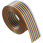 Rainbow Dupont Flat Ribbon Cable 1.27mm Pitch 1 Meter Length 6P‑64P Multi Pin Counts Compatible for FC Dupont Connector
